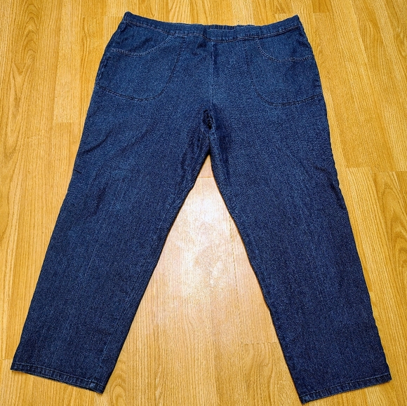 Just My Size Womans Elastic Waist,Blue Jeans, Size 3X - Picture 3 of 9